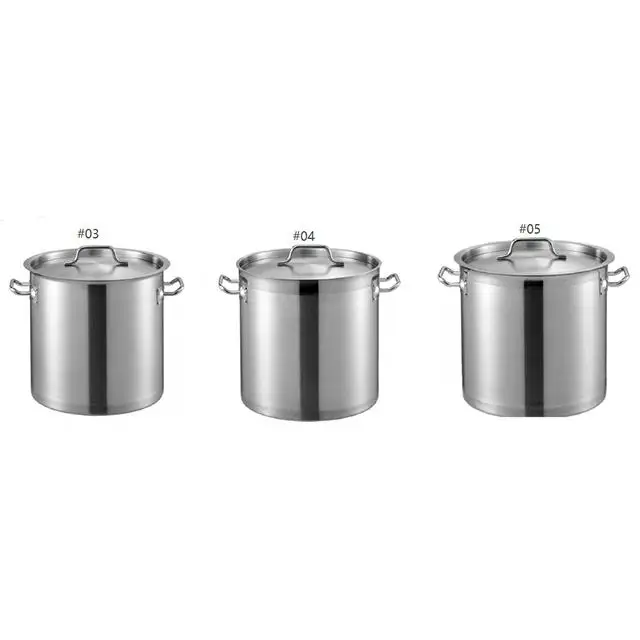 High Quality Customization Stainless Steel Soup Bucket Stock Deep Pot Soup Pot With Lid Suitable For Home Kitchen
