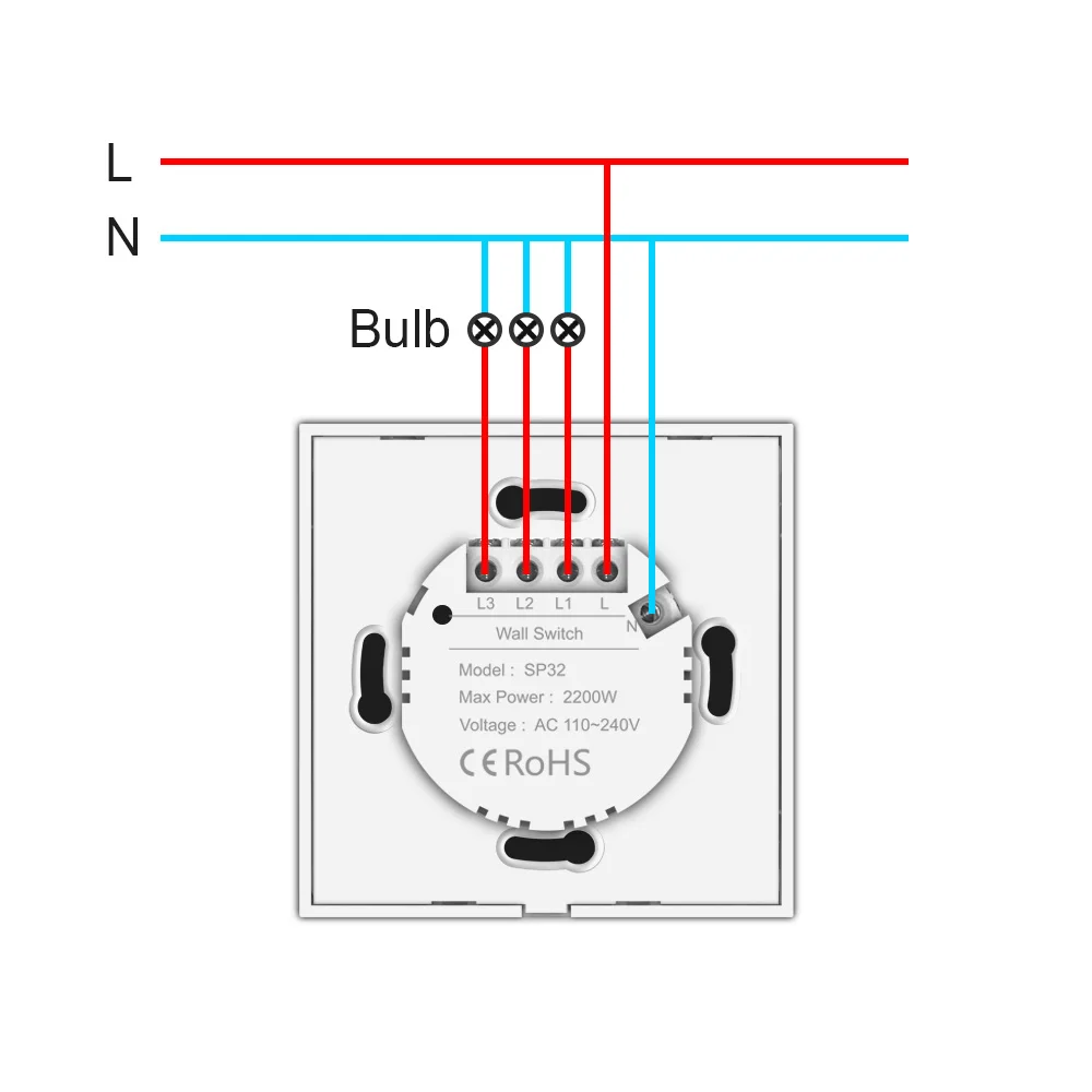 MXQ Hot Sale tuya smart life Wifi light switch for smart home