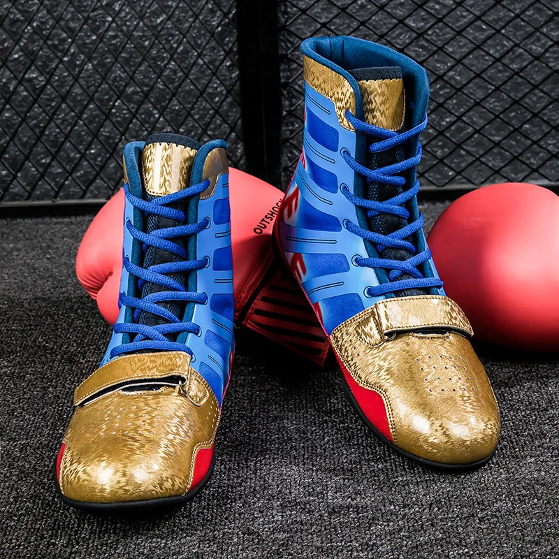 Professional wholesale OEM Manufacturing Sports Boots men Weights Lifting Wrestling Boxing Shoes