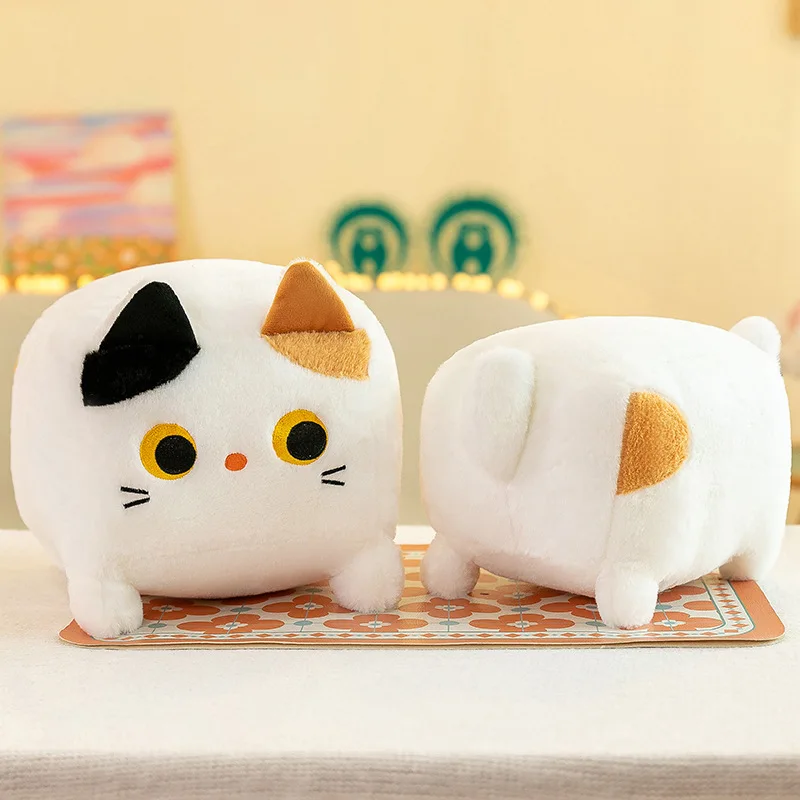 Hot Cheap Price Cute Square Cat Stuffed Animal Plush Dolls Pillow Tiny Square Kitten Children Play Plush Toys