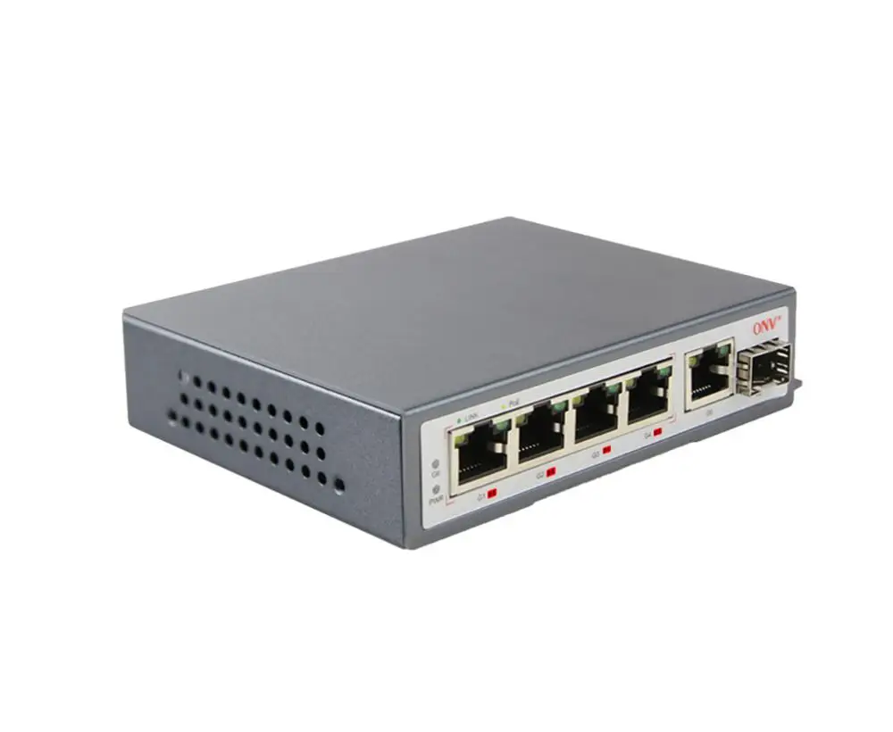 OEM коммерческий гигабитный неуправляемый оптоволоконный коммутатор 802.3bt PoE 48 В ethernet