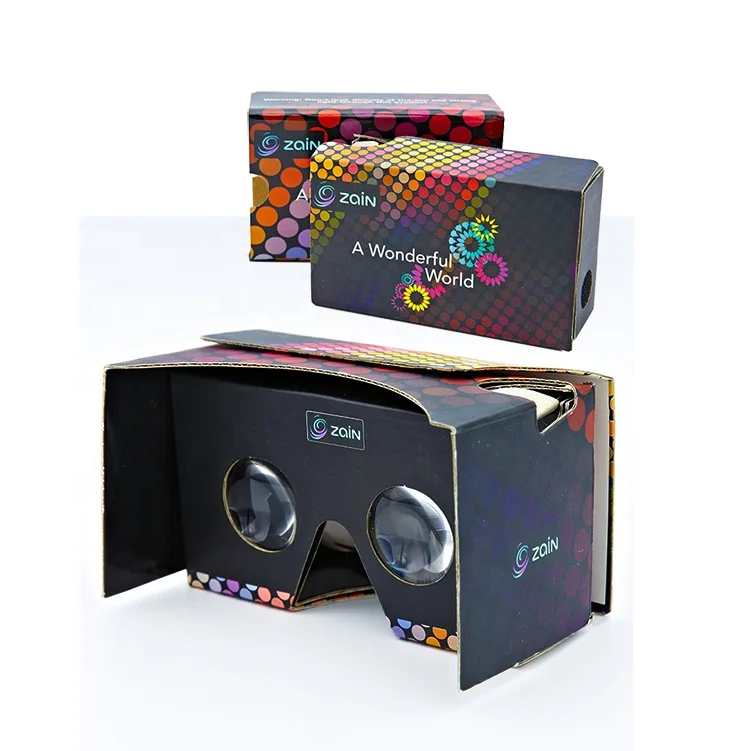 Пользовательский дизайн, печатный картон Vr Google V2.0 с 3d очками виртуальной реальности, картон