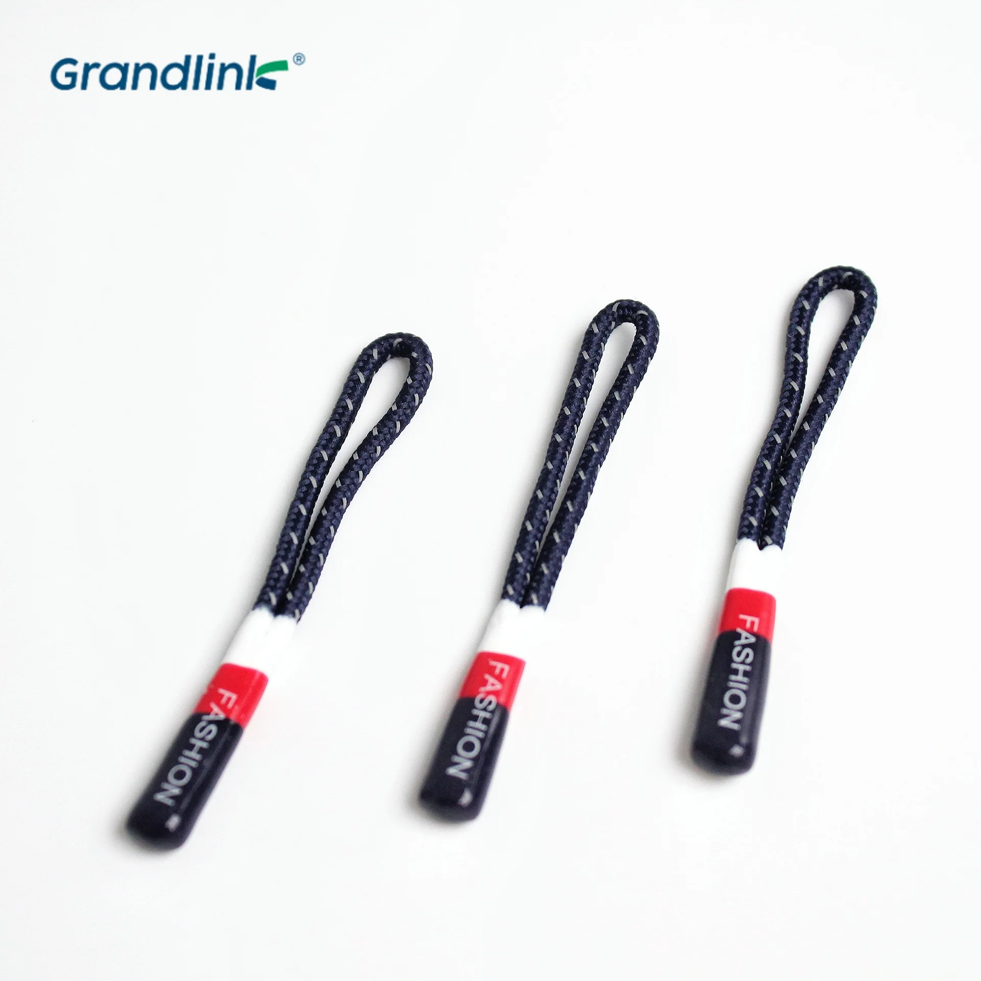 Custom Logo Patten Plastic Zipper Puller Colorful Rope Custom Zipper Puller Replacement Zipper Puller Cord