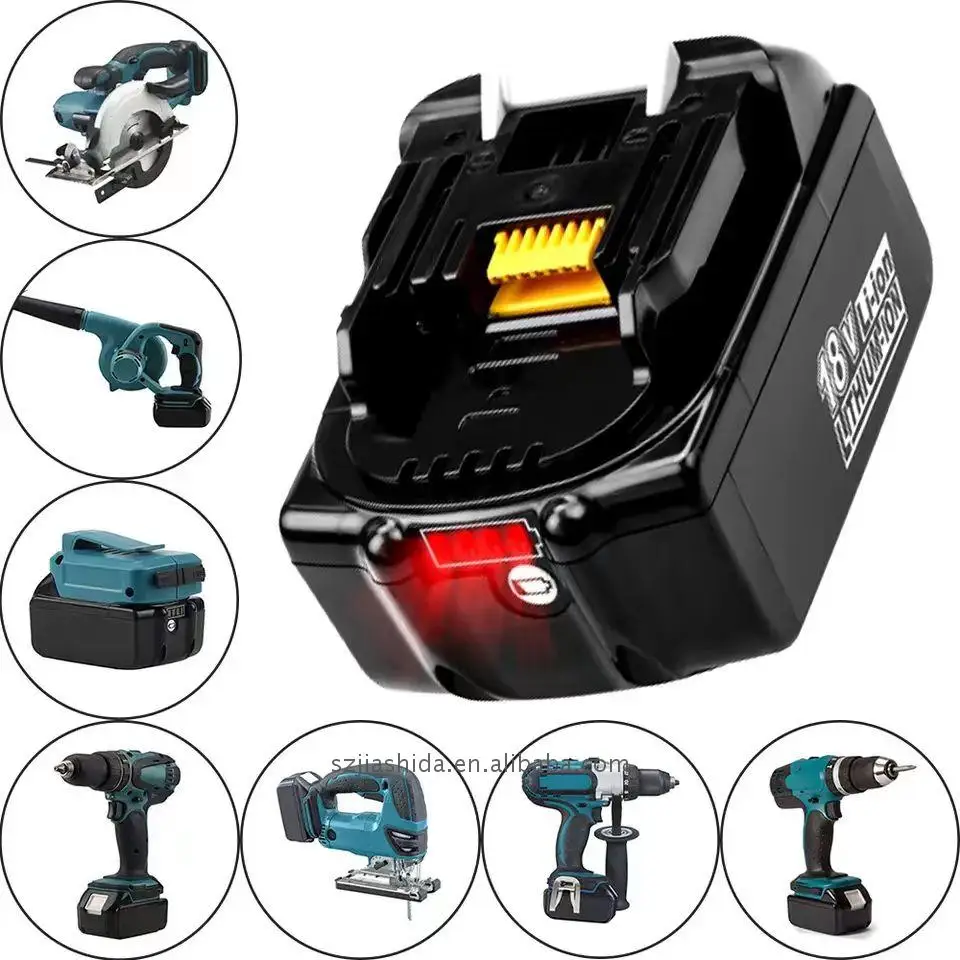 18V 5.0Ah JSD Battery Replacement for Makita 18 Volt Battery BL1830 BL1840 BL1860 LXT-400 BL1815 BL1845 Li-ion Battery with KC