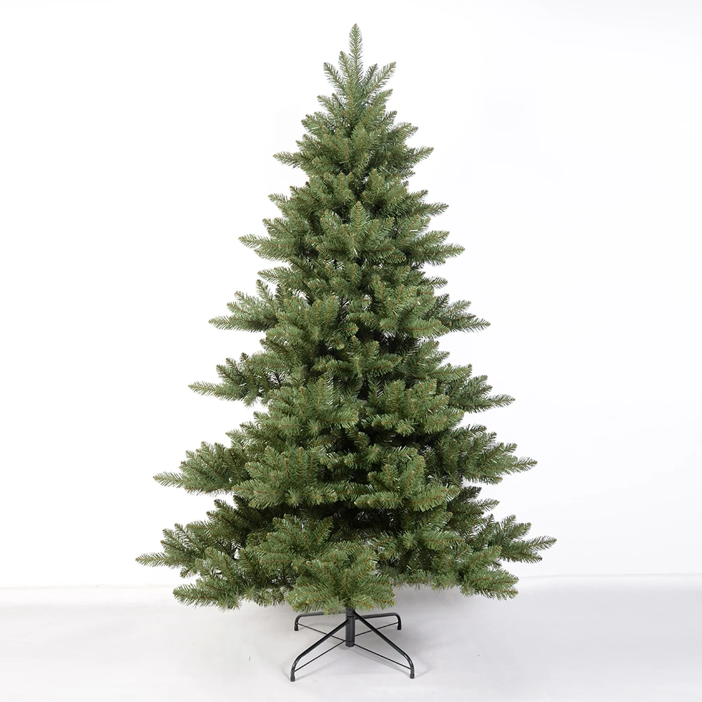 Artificial PVC branch tips, high-end spruce Christmas tree with foldable base and unlit hinges 0