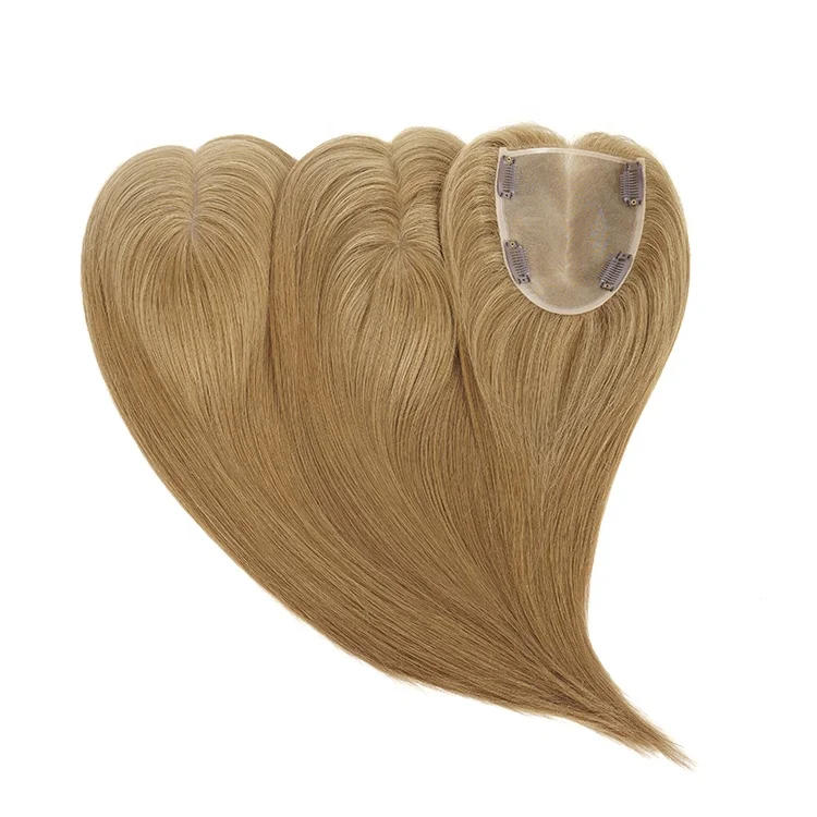 Stock Highlight Silk Top Hair Topper Hair Piece For Women Russian Virgin Human Hair Topper Mono Lace Toppers
