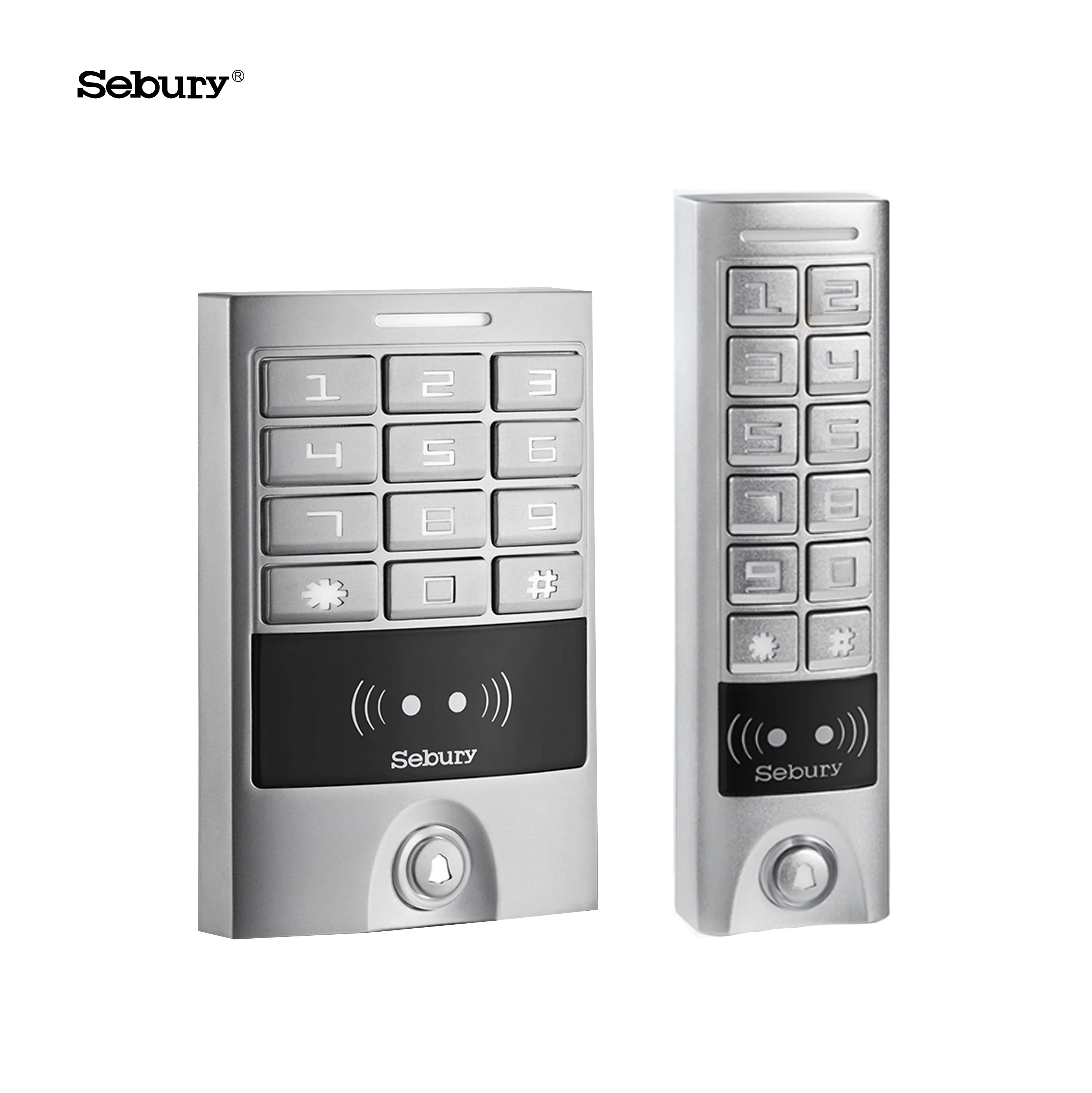 Sebury Customizable Waterproof Outdoor Metal Keypad Door NFC Reader RFID Access Control System