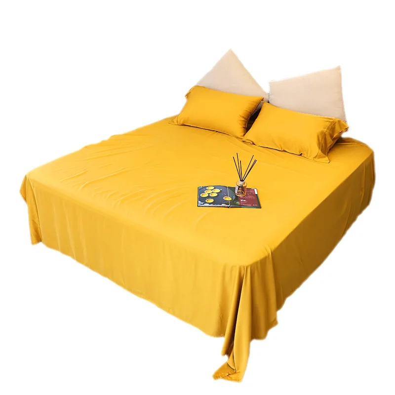 Factory Wholesale Organic bamboo home bedding set 100% copper bamboo fiber bed flat sheet set