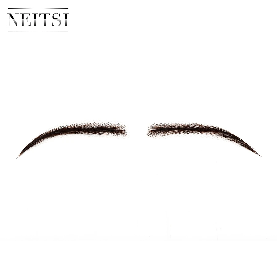 
Free Sample Neitsi Brush For One Pair Women Girls Japanese Eyebrows 100% Handknoted Human Hair Lace Front Eyebrows W704#32 