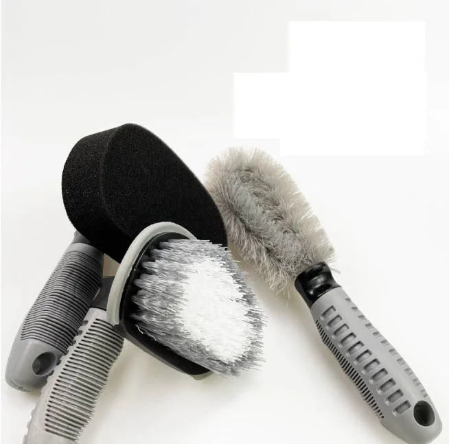 car wash hub cleaning brushes set for car care