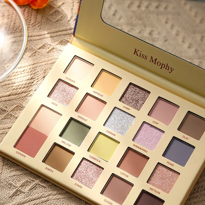 Custom High Quality 20Colors Makeup Eyeshadow Pigmented Oil Painting Scenery Eye Shadow Palette