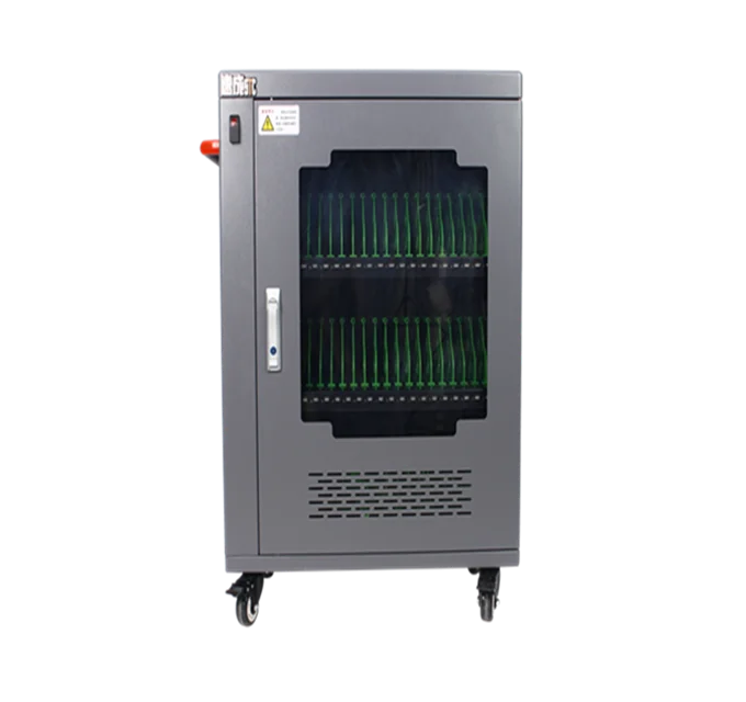 
4 Wheels Professional Mobile Tablet Charging Cart Storage Charge Trolley For Classroom With Casters 