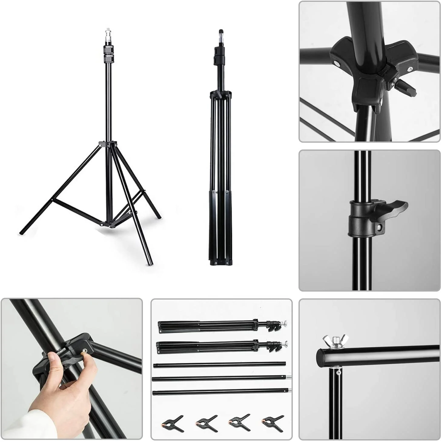  High Quality Beiyang 7.5*10ft Photo Backdrop Stand For Portrait Product Video