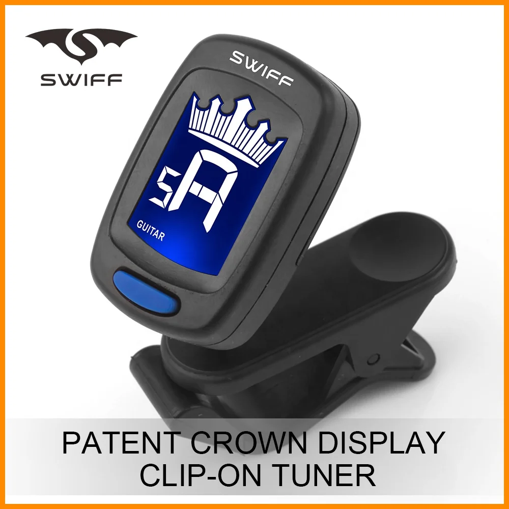 Guitar Tuner Clip-On Tuner Digital Electronic Tuner Acoustic with LCD Display for Guitar, Bass, Violin, Ukulele
