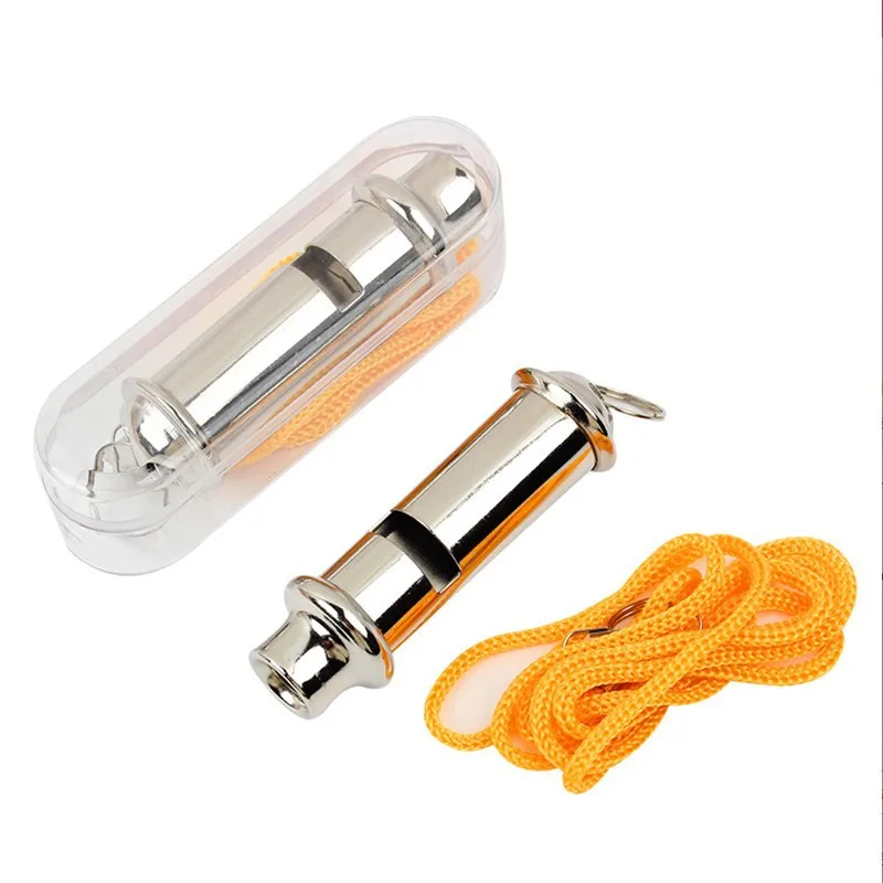 Stainless Steel Whistle With Rope For Training Pet