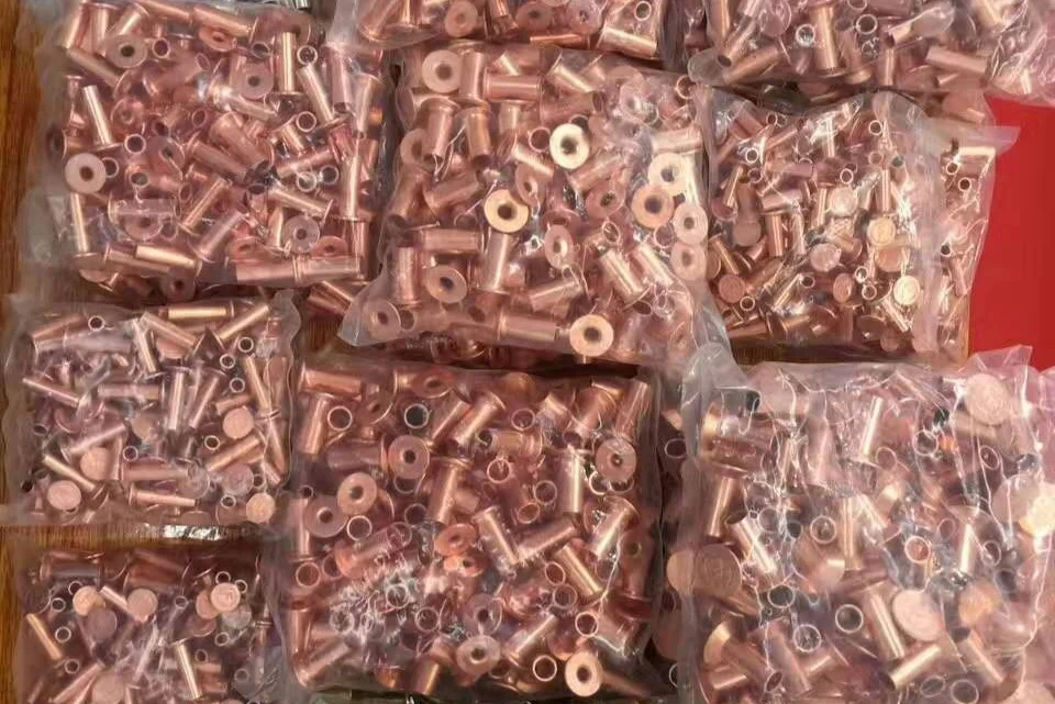 Factory price brake lining rivets copper material size 10-10 6x18mm for brake lining