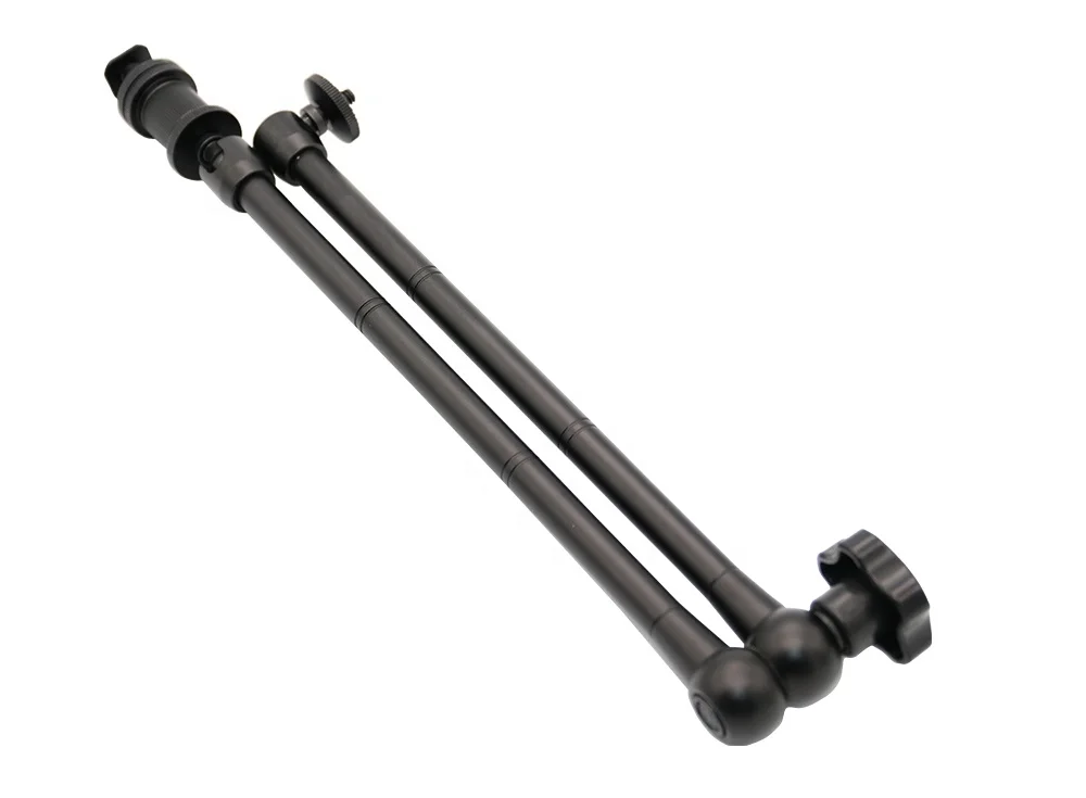 20inch Aluminum Articulating Friction Magic Arm Super Crab Clamp with Hot Shoe for LED Light Rig LCD Monitor Flash DSLR Camera