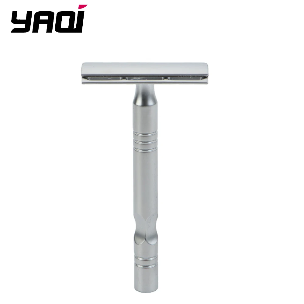YAQI  NEW design chrome color single edge blade safety razor with brass handle