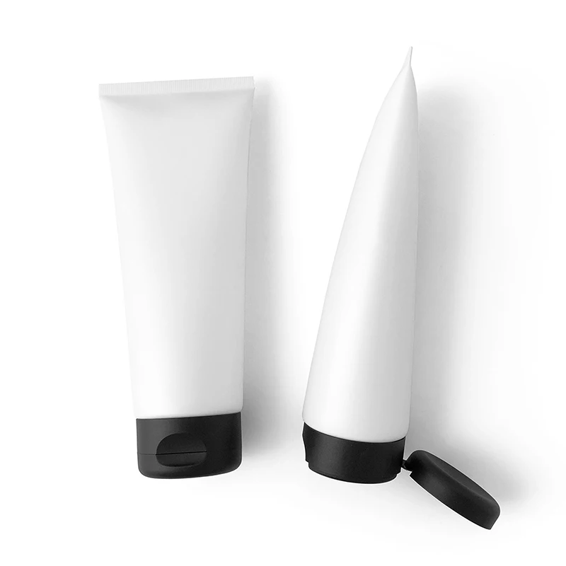 200ml Matte white Cosmetic Plastic Soft Tube Empty Facial cleanser hand cream soft tube Body milk Squeeze hose