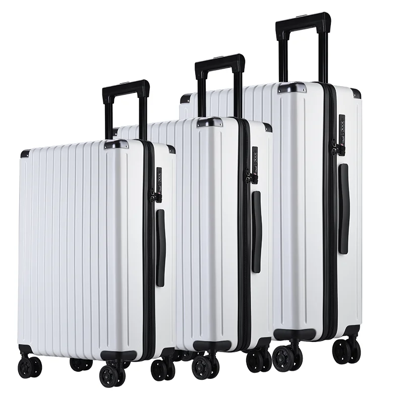 RS luggage 3 pieces abs luggage sets carry on light weight 16 inches suitcase with hand cosmetic bag travel luggage set