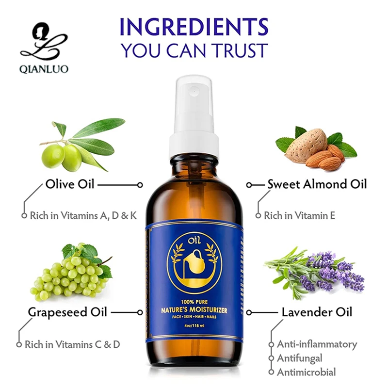 Blend Oil Olive&Sweet Almond&Grapeseed&Lavender Essential Oil for Skin Moisturizing
