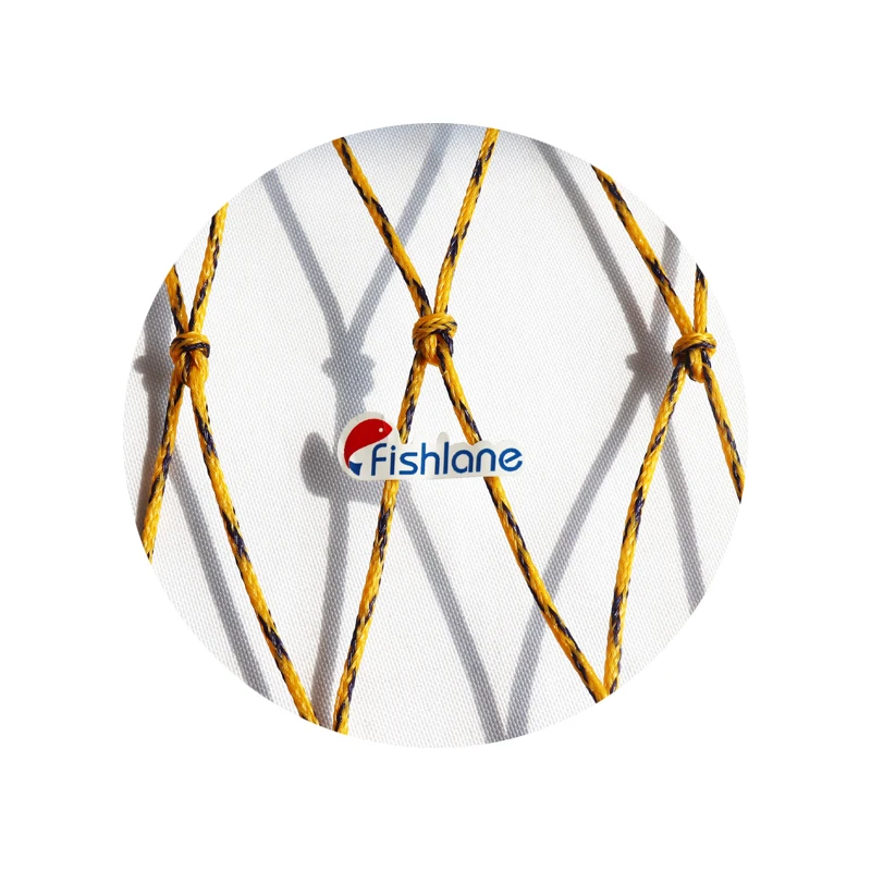 Wholesale Supplier High Strength HDPE 380D 6ply yellow Braided Twine Knotted Net Trawl Net PE Net