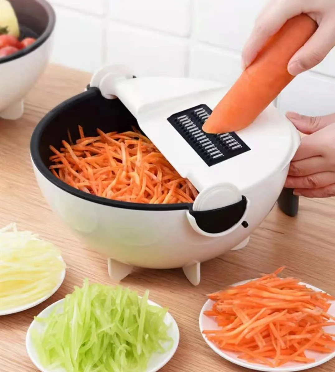 Multifunctional Cutting Slicer for chopping potatoes onions and garlic Salad Fruit and vegetable chopper with cleaning plate