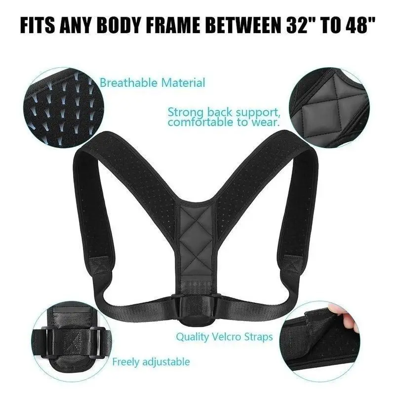 Adjustable Clavicle Posture Corrector Men Women Upper Back Brace Shoulder Lumbar Support Belt Corset Posture Correction
