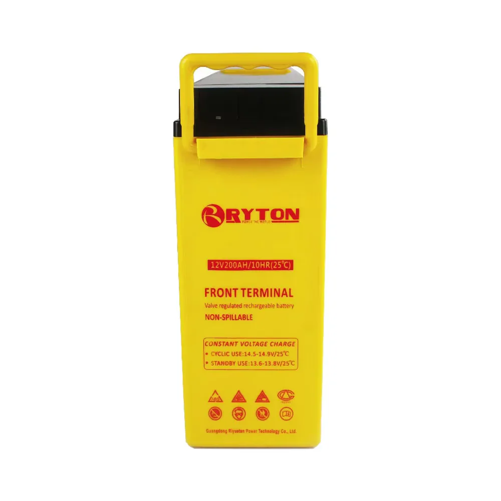 Front Terminal Rechargeable sealed Gel Agm Battery 12v 200ah Lead Acid Battery for UPS Car