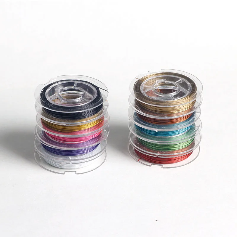 Copper Wire 10pcs 0.3mm Colorful Copper Wire Craft Beads Rope Beading Wire For Bracelet Necklace Jewelry DIY Accessories