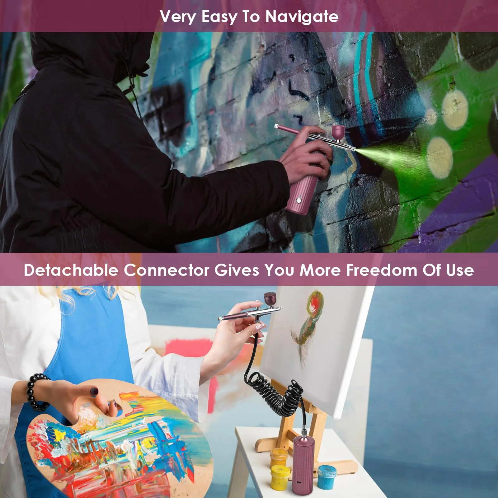 Beautiful And Fashionable Decoration Cordless Spray Gun For Cosmetic Decoration Cake Decoration