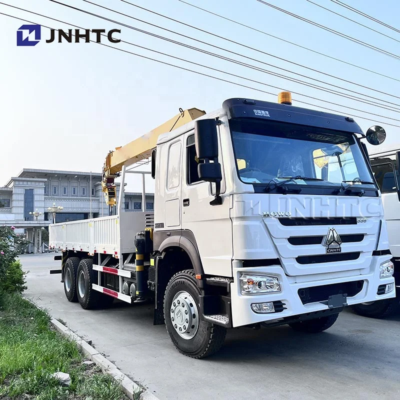 HOWO 6X4 Flatbed dropside cargo 20 Ton Truck Mounted Crane Large Hydraulic Boom Crane Truck for Weight Lifting