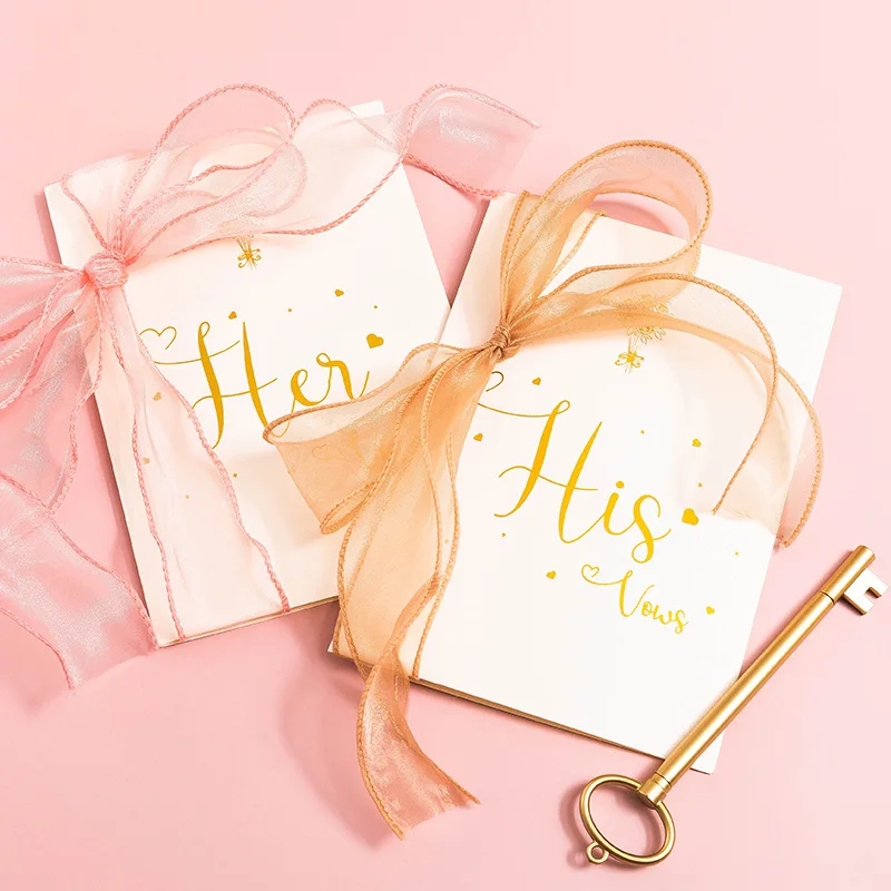 Wholesale  Wedding  His And Her Wedding Vow Books For Wedding Custom