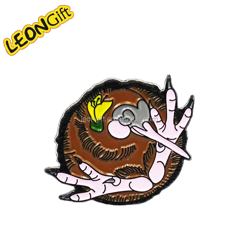Leon Metal Gift anime custom soft hat cute metal badge cartoon backing card enamel pins