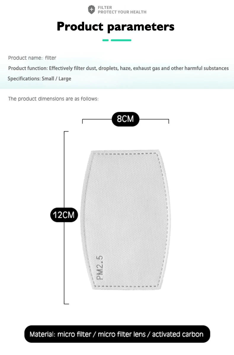 
Pm 2.5 Filter Dust Anti Air Pollution 