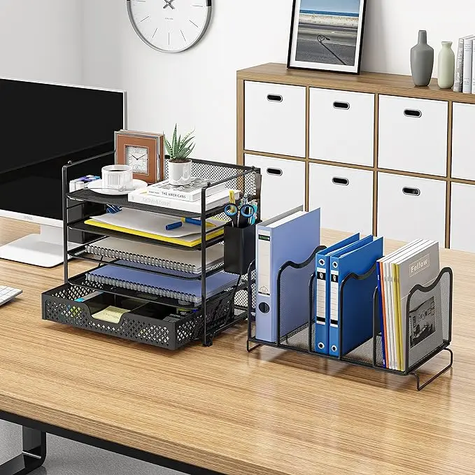 Simple Trending  Mesh Desk File Organizer Vertical Document Letter Tray Wall File Holder