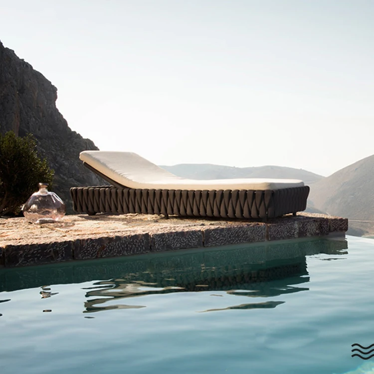 high quality plastic rattan sun lounge chair outdoor pool rattan daybed sun loungers tumbonas