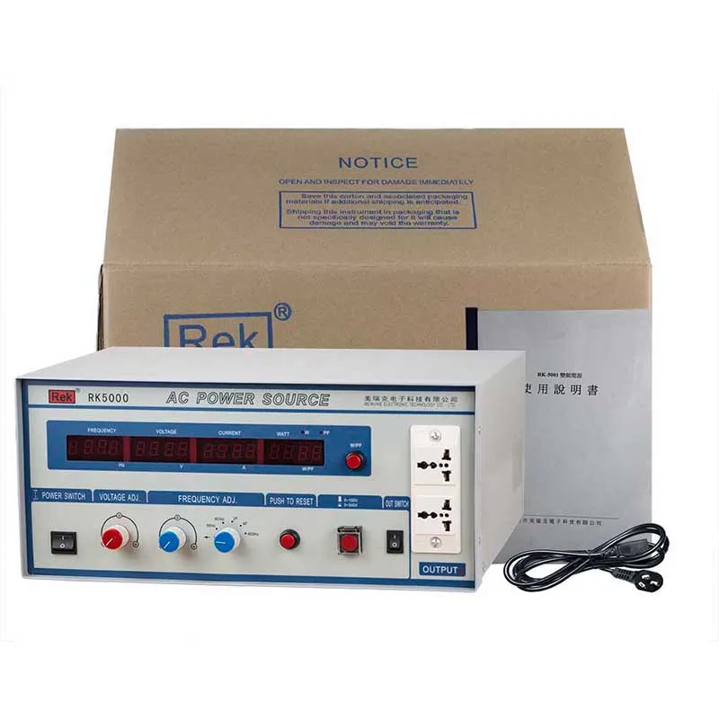 RK5000 500VA one Single Phase AC adjustable Variable Frequency Power Supply Source US, EU, AU plug