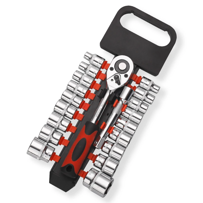 Srunv 1/2' 14 Pc Plastic row long hex ratchet wrench socket  universal joint  repair kit