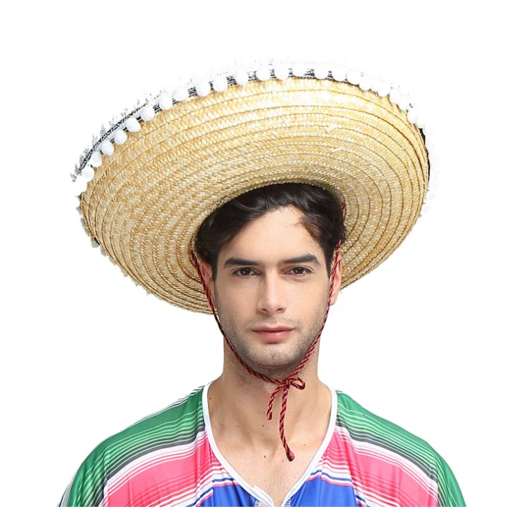 Decorations for Fiesta Carnival Festivals Birthday Theme and Party Supplies Mexican Sombreros Playa Straw Hat