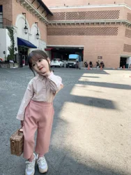 custom Korean style fashion top spring RTS  child blouse kids girl long sleeve shirt