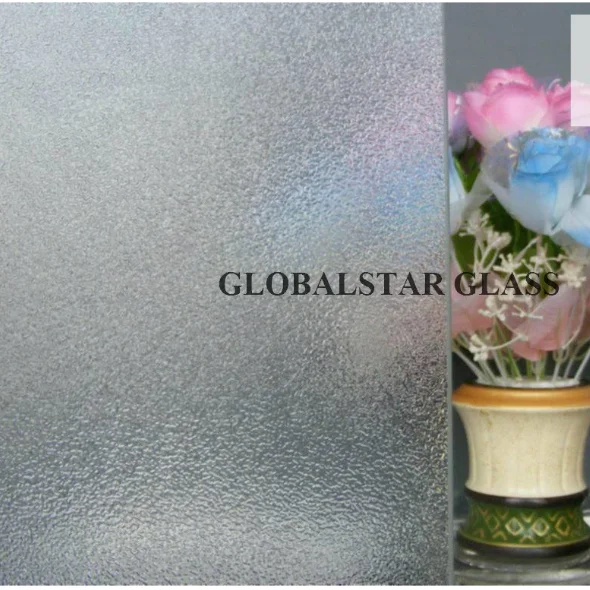 4mm  bronze clear nashiji mistlite may flower patterned glass for window