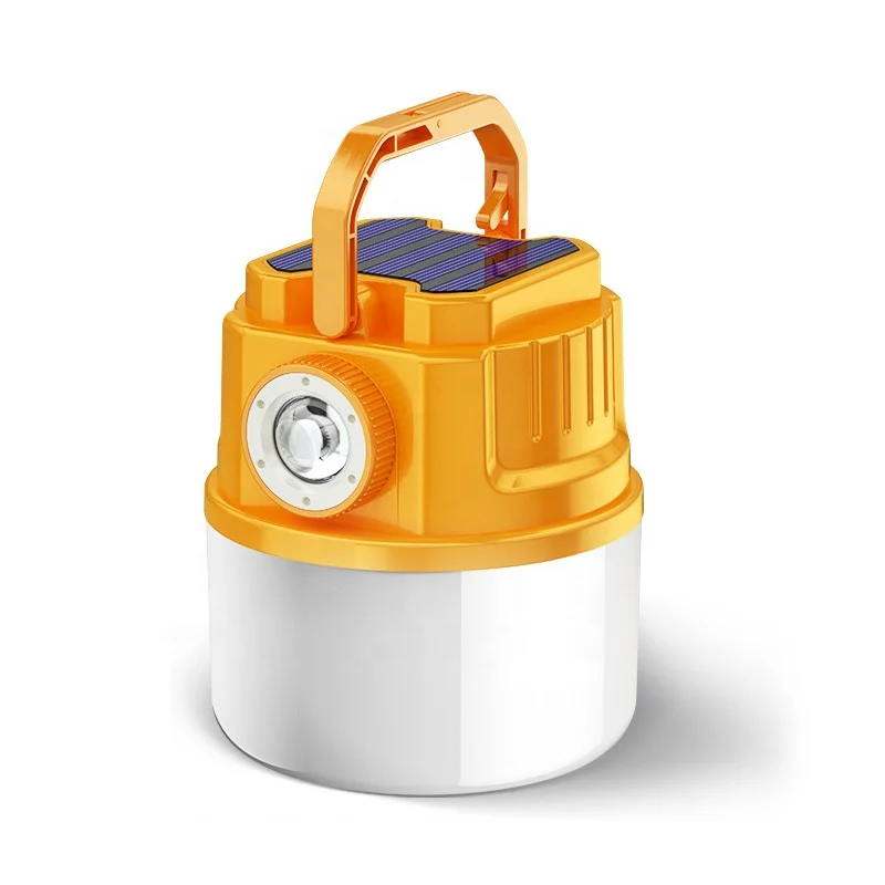 Solar Lantern Light 4 Modes USB Solar Portable Tent Lamp Outdoor Night LED Bulb Lamps Market Emergency Camping Light