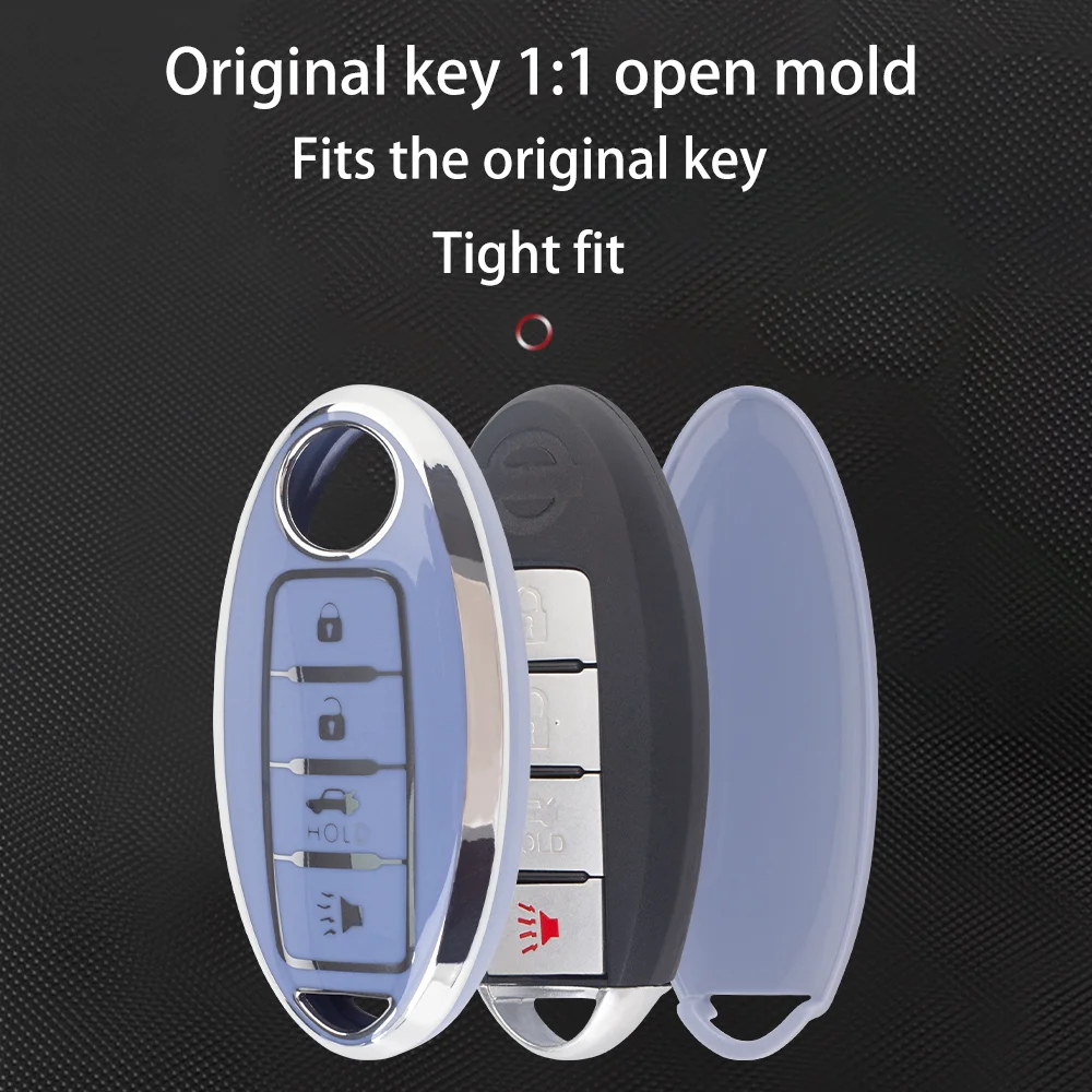 Hot sale soft TPU protective case for Nissan 4 button remote key cover car accessories