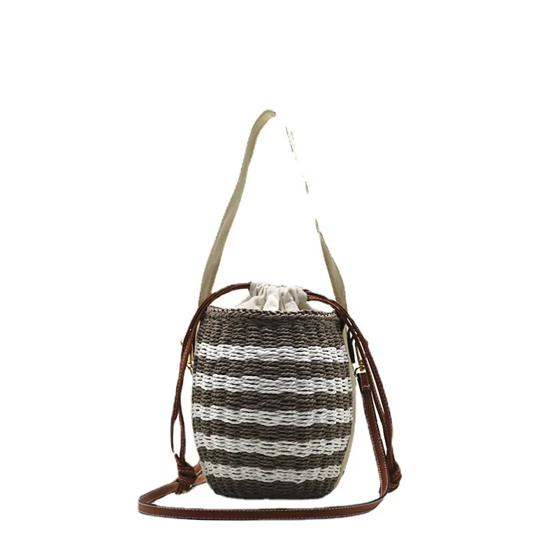 2021 Newest Designs Summer Beach Bucket Bag Hollow Basket Straw Bag