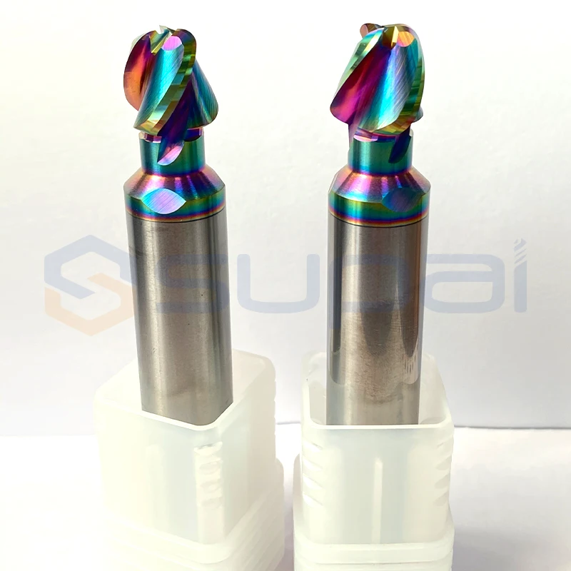 SUPAL Custom Solid Tungsten Carbide 3 Flute End Mill Milling Cutter DLC Coated For Aluminum Alloy Drilling Chamfering