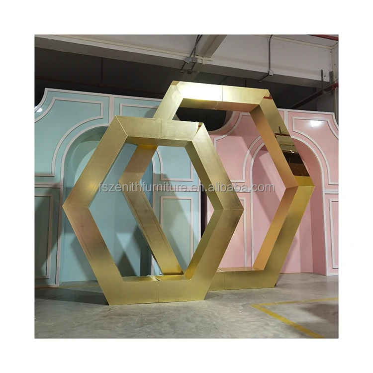 Event decor acrylic rainbow back drop panel balloon stand wedding arch backdrop