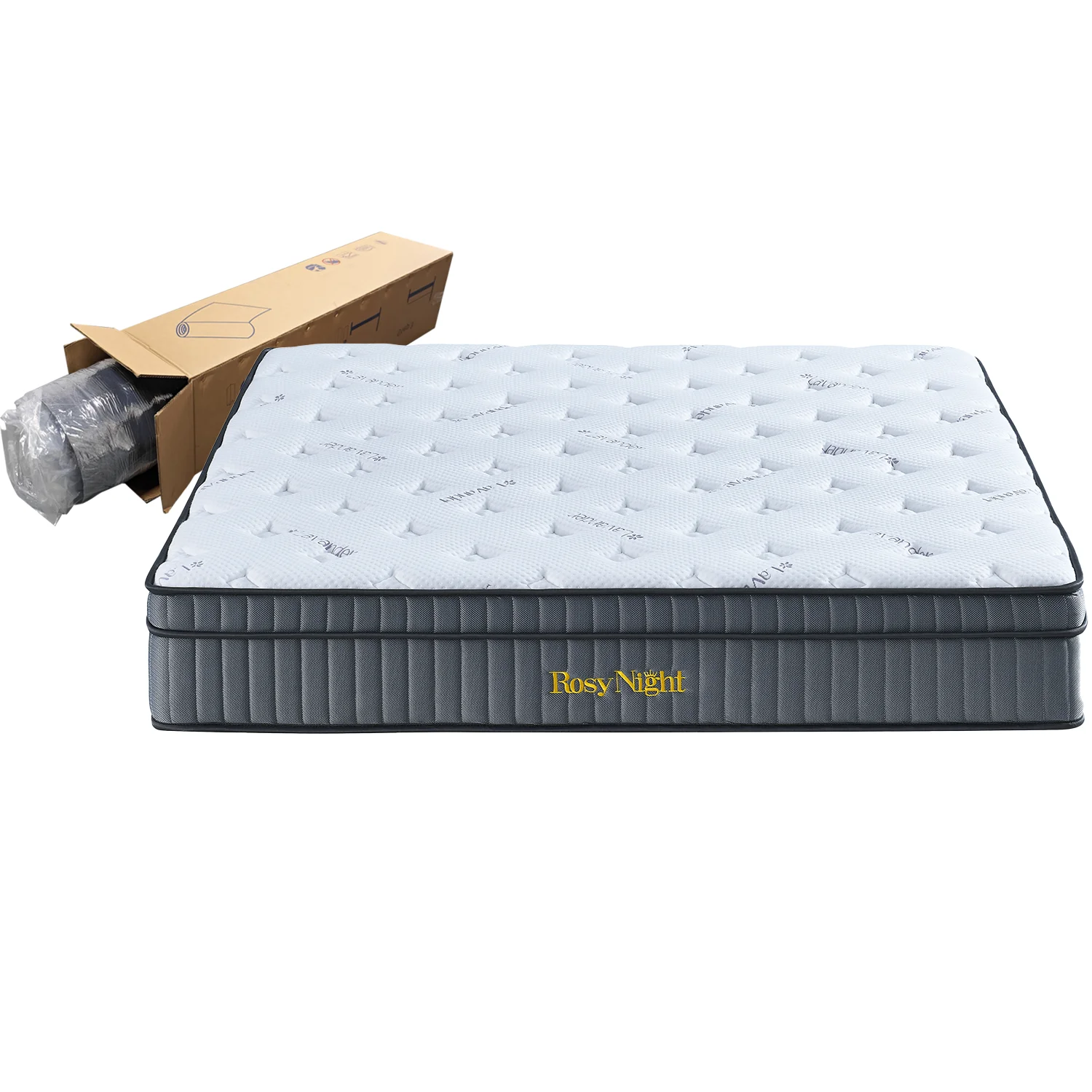 5 Zone pocket spring for latex gel roll memory foam bed mattress in a box meomory foam hotel pocket spring bed mattress