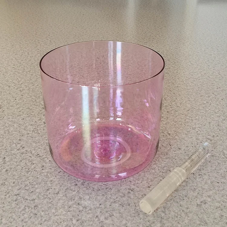 Clear Crystal Singing Bowl Alchemy Singing Bowl Gemstone Cosmic Quartz Bowl for Sound Healing