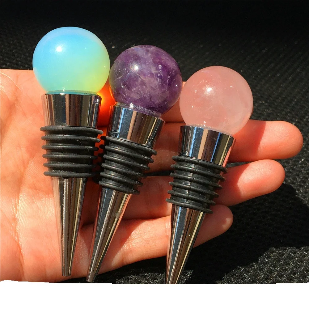 High quality wine corks Various crystal head red wine bottle stopper